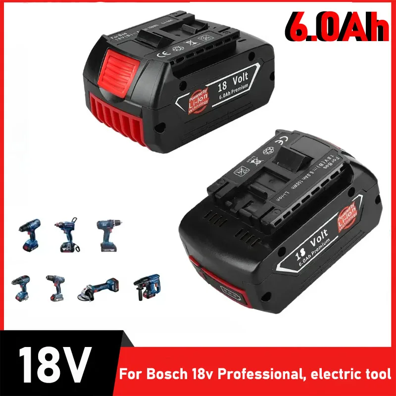 

Batteries Rechargeables 18v Pour BOSCH Performance 6.0Ah LITHIUM-ION GDS250-Li GSR180-Li GKS185-Li GWS180-Li GSB185-Li Batterie