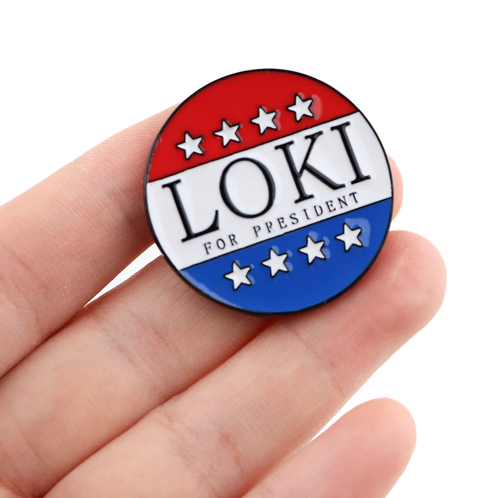 LOKI Enamel Pins Cartoon Creative Jewelry Movie Cool Brooches For Women Metal Lapel Badges for Backpack Clothes Accessories