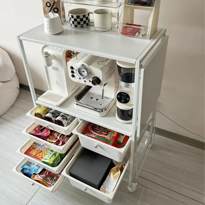 

MOMO White Kitchen Shelves Microwave Shelves Oven Pot Storage Rack Multilayer Shelves Household Multifunctional Storage Cabinet