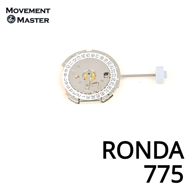 

Swiss RONDA 775 Movement Date At 3/6 (Battery SR621SW) New Original Quartz Movement Watch Movement Accessories