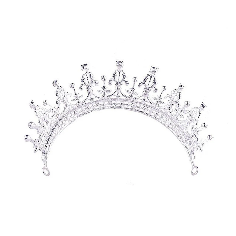 

Bridal Crown Wedding Hair Accessory Rhinestone Alloy Silver White Hair Loop Barrettes Hairband For Women Girls Prom Party