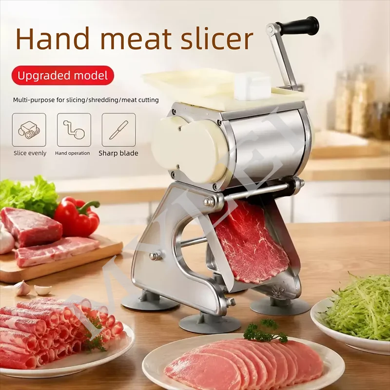 Meat Grinder, Meat Slicer, Hand Cranked Meat Slicer, Meat Shreder Commercial Cutting Saltwater Deli