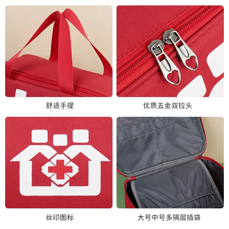 Kit de primeiros socorros portátil para acampamento ao ar livre, bolsa de pílula, saco de armazenamento, emergência familiar, caso médico, acessórios de viagem, suprimentos