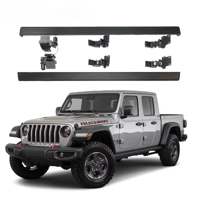 

High Quality Aluminum Folding Pedal Deployable Side Pedal Electric Vehicle Side Pedal for 2022 Gladiator Power Stepcustom