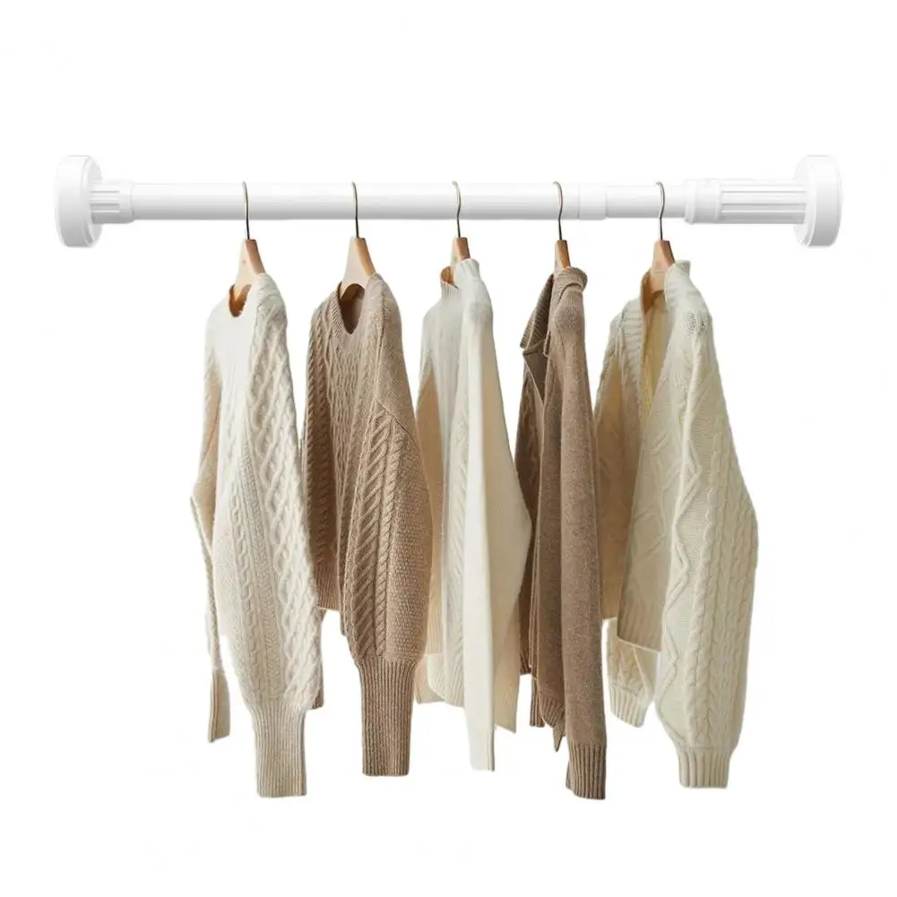 Stainless Steel Shower Curtain Rod Adjustable Tension Curtain Rod Expandable Stainless Steel Garland Holder Non-slip for Doorway