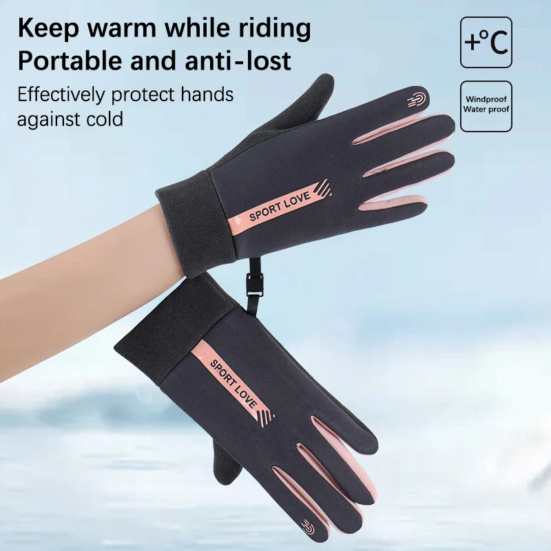 Winter waterdichte herenhandschoenen touchscreen winddicht sport vissen rijden motorfiets ski antislip warme fietsen dameshandschoenen