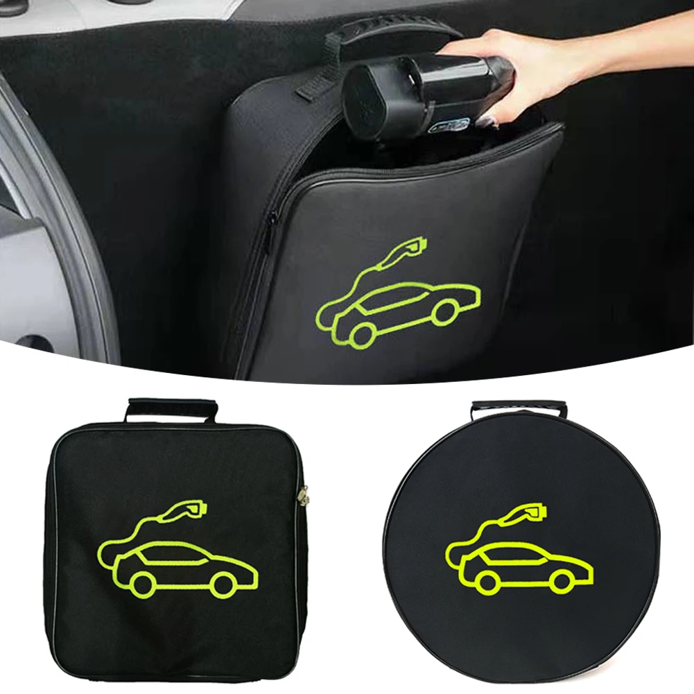 Car Charging Cable Storage Bag Jumper Carry Bag For Electric Vehicle Charger Plugs Sockets Charging Equipment Container Storage