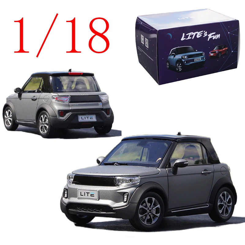 

Литая под давлением модель автомобиля из сплава BAIC в масштабе 1/18, BAIC BJEV LITE Afcfox Grey, игровые транспортные средства, игрушки для мальчиков, подарок, оригинальная коробка