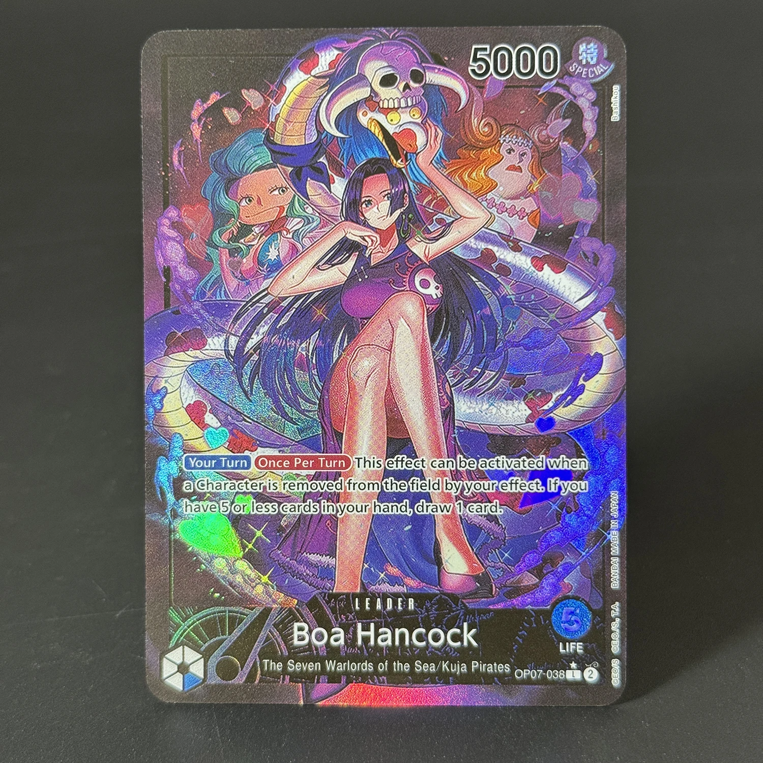 원피스 리더 단일 선택 트레이딩 카드 OPCG 보드 게임 카드 호일 프록시 Luffy/Law/Iceburg/Ace/Rebecca Anime Collection Card