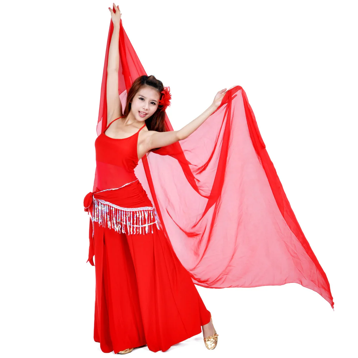 Chiffon Scarf Belly Dance Tossing Stage Supplies Sexy Dance prop Dance Accessories Stage Performance