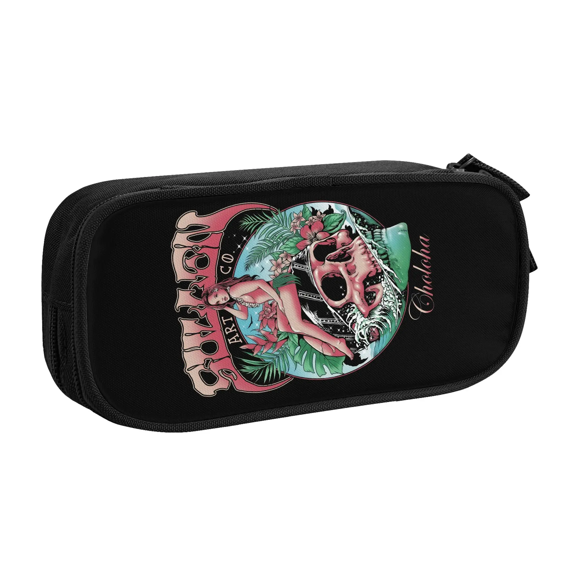 

Cute Skull Rock Band Sullen Pencil Cases for Girls Boys Large Capacity Pen Bag Box School Supplies
