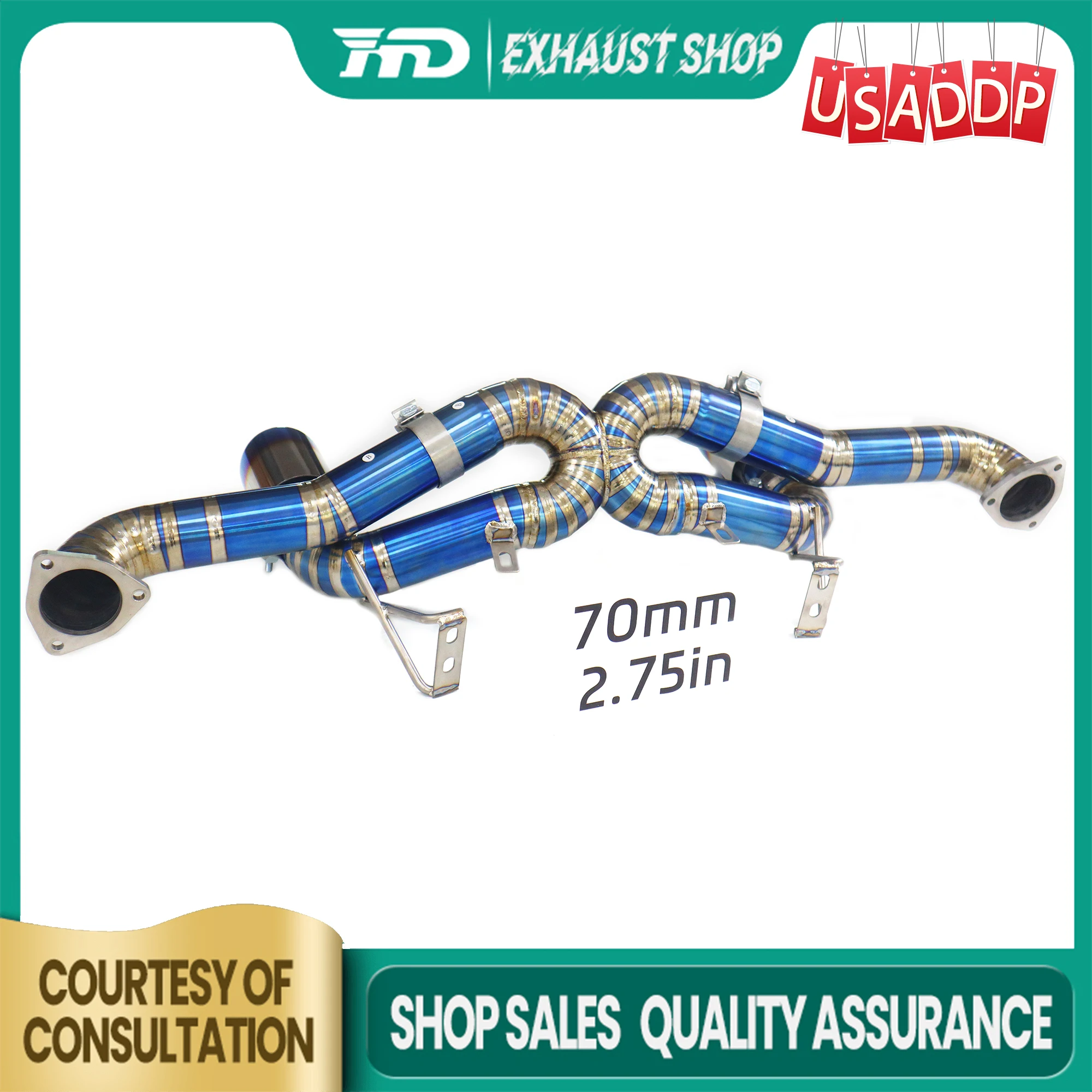 

HMD Ti for Porsche 718 GT4 RS Catback High quality Exhaust system Replacement installation High precision Exquisite Tips