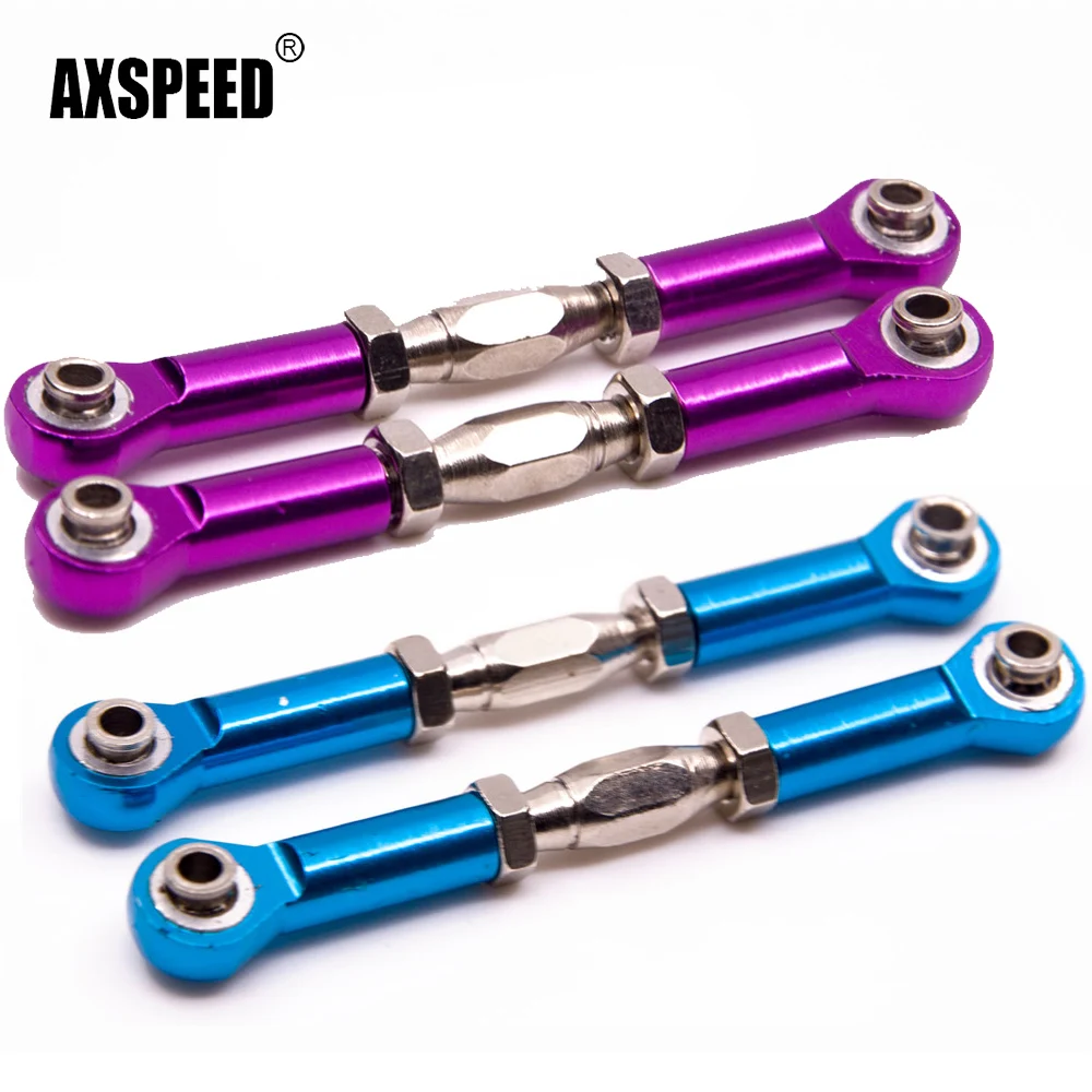 AXSPEED Metal Adjustable Servo Linkage Pulling Steering Rods Arms For 1/10  RC Car Crawler HSP 166017 06048B Upgrade Parts