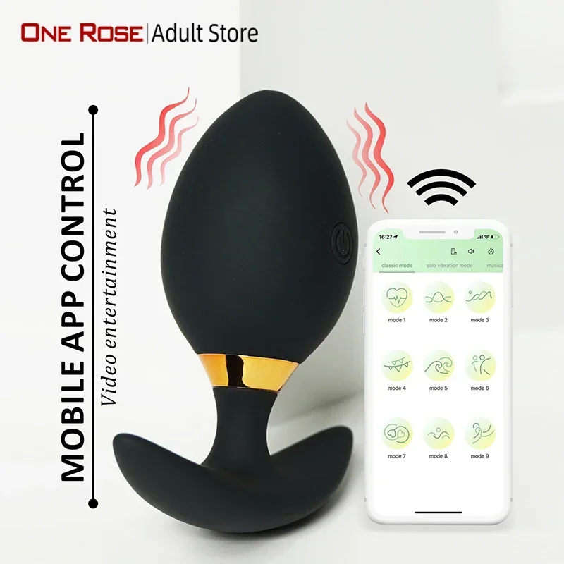 Anal Plug Vibrator 10 Speeds Butt Plug Prostate Vibrating Massager APP Remote Control Female Masturbator Sex Toys for Women Men