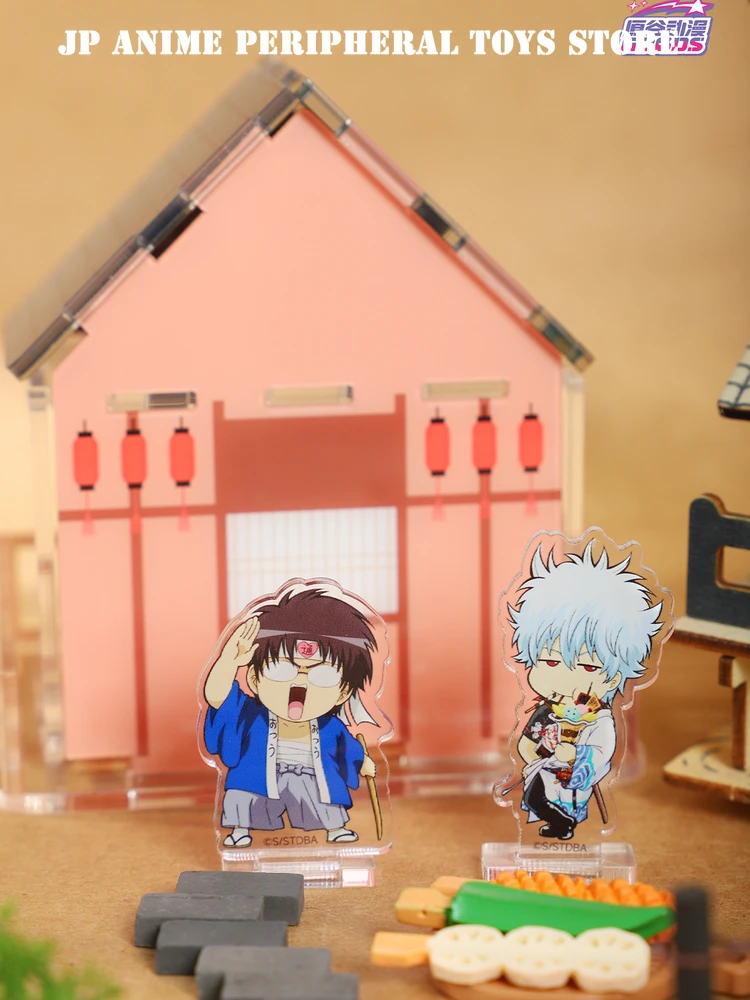 อะคริลิกสแตนด์อนิเมะแท้ จินทามะ น่ารัก ซากาตะ กินโทกิ คากุระ ชุดฟิกเกอร์ตั้งโต๊ะ ของสะสมสำหรับแฟนๆ ของขวัญ