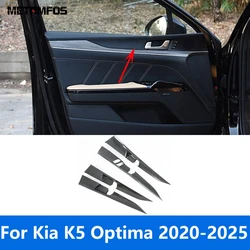 Inside Door Handle Bowl Panel Cover Trim For Kia K5 Optima DL3 2020-2022 2023 2024 2025 Carbon Fiber Interior Car Accessories