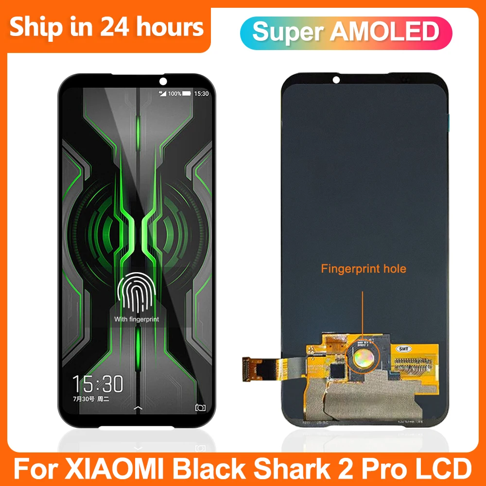 

Super Amoled Screen For Xiaomi Black Shark 2 Pro LCD Display 6.39" Touch Digitizer Assembly For BlackShark 2 SKW-H0 DLT-A0 lcd