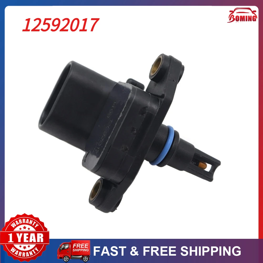 Sensor de temperatura del aire aspirado, sensor de presión del turbocompresor 12592017, compatible con Chevrolet HHR, Chevrolet Cobalt, Saturn, Pontiac Solstice