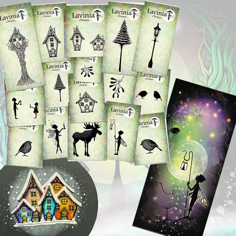 

Starlight Whispers Collection Stamps for Scrapbook, Silicone Stamp, Decoration Template, DIY Greet Card, New, October, 2024