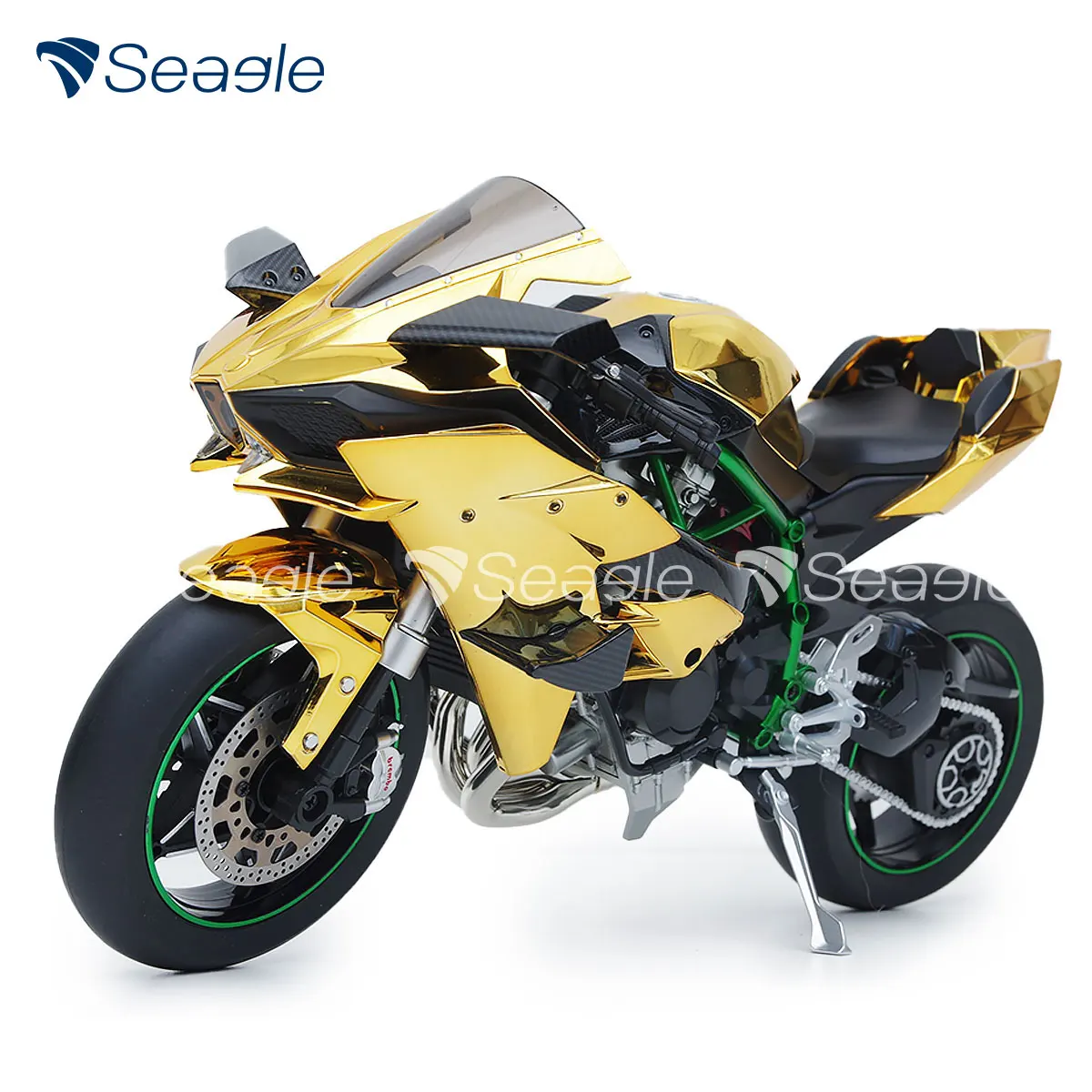 1:6 H2R Alloy Racing Motorcycle Collection Big Size Gift Box Simulation Diecast Spray Motorbike Model Gift for Man Boy