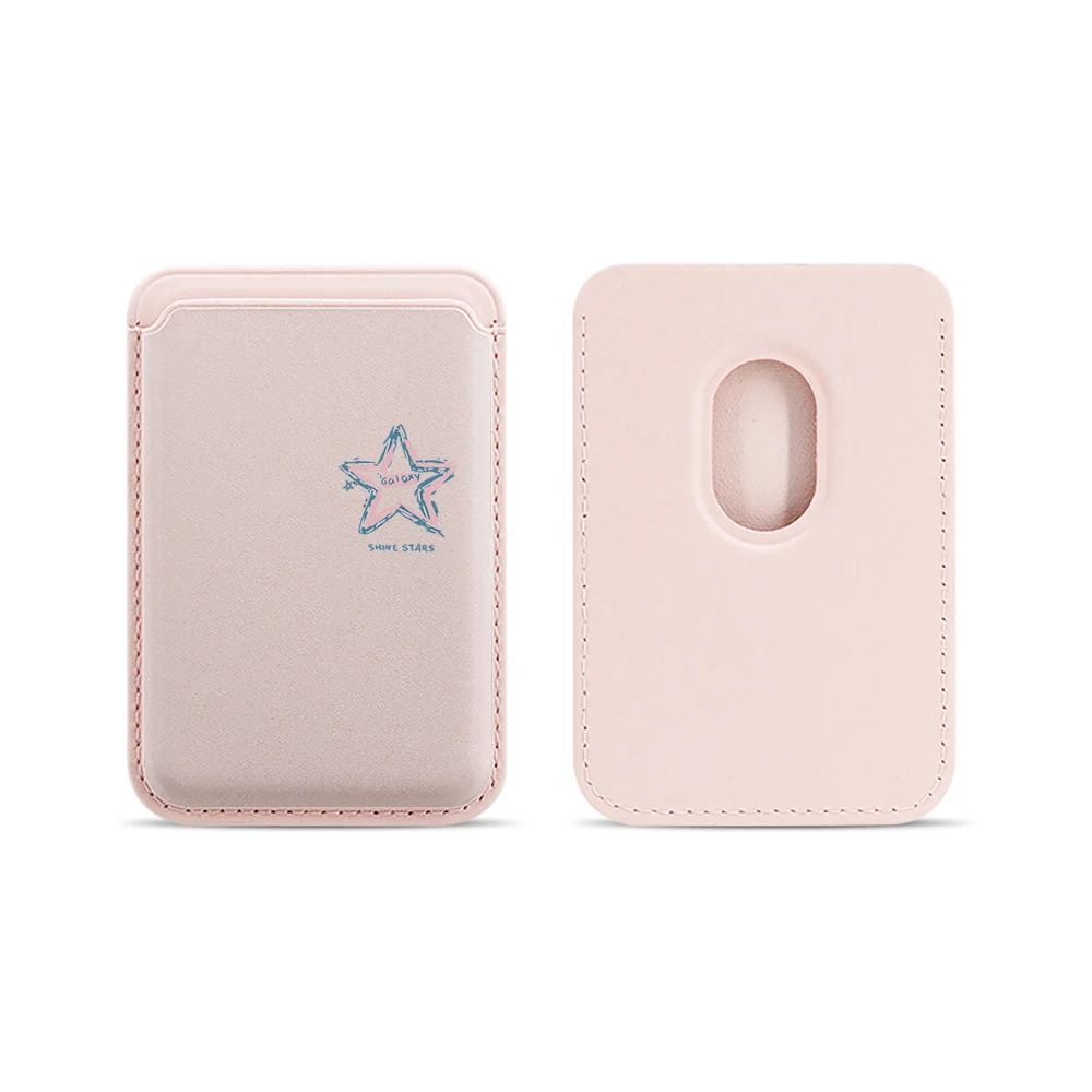 Minimalistisches Kunst-Stern-Leder-Kartenetui, Telefonkartenhalter für Magnetische Hüllen, Geeignet für alle iPhone Magsafe Karten-Handyrückseiten-Taschen – Detail 16