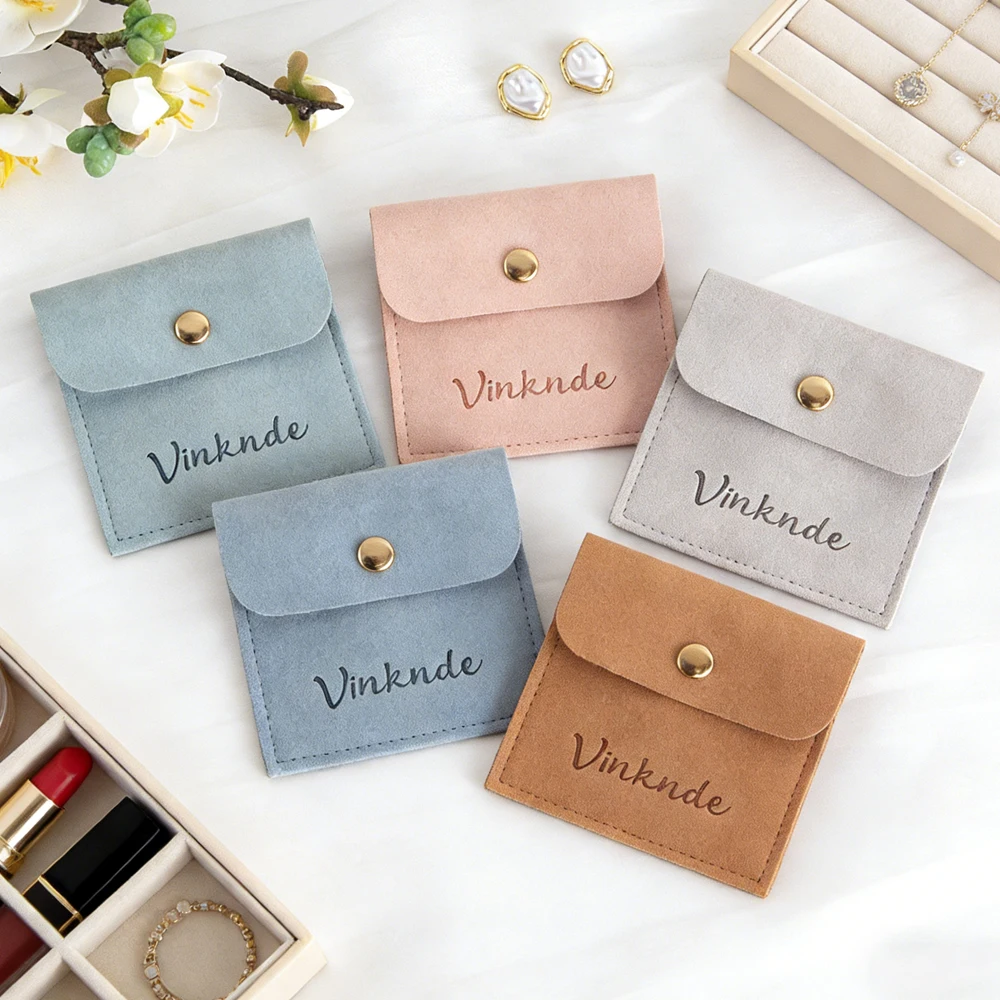 

50 шт./лот, цветной размер логотипа, упаковочная сумка из микрофибры, бархатный мешочек для ювелирных изделий для ожерелья, браслета, сережек, сумки для хранения