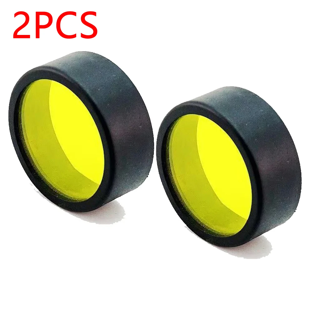 2Pcs Motorcycle Headlights Plastic Moto LED Dirt Bike Fog Light Cover 3000k Motorbike Spotlight Lamp 62MM Yellow Cover