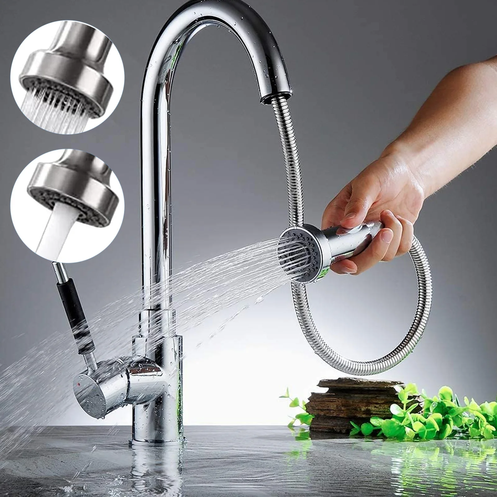 

Kitchen Tap Spray Head Replacement Pull Out Faucet Spout Sink Shower Head Tap Nozzle for Kitchen Bathroom Mixer Faucet