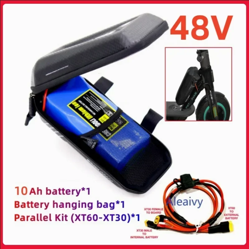 Bateria de 36v 4.4ah 6.8ah 48v 6ah 10ah para expansão extra paralela xiaomi m365 1s pro mi3 ninebot max g30 com bolsa de bateria