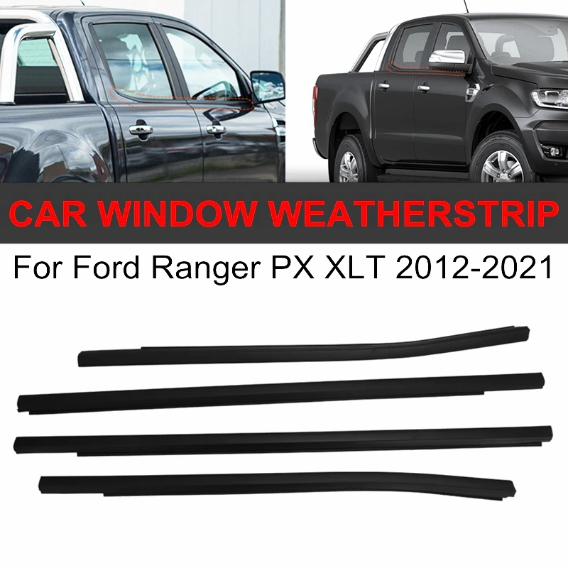 

For Ford Ranger PX XLT 2012-2021 Car Sealing Weatherstrip Door Glass Seal Belt Trim 4Door Outer Window Rubber Seal Weather Strip