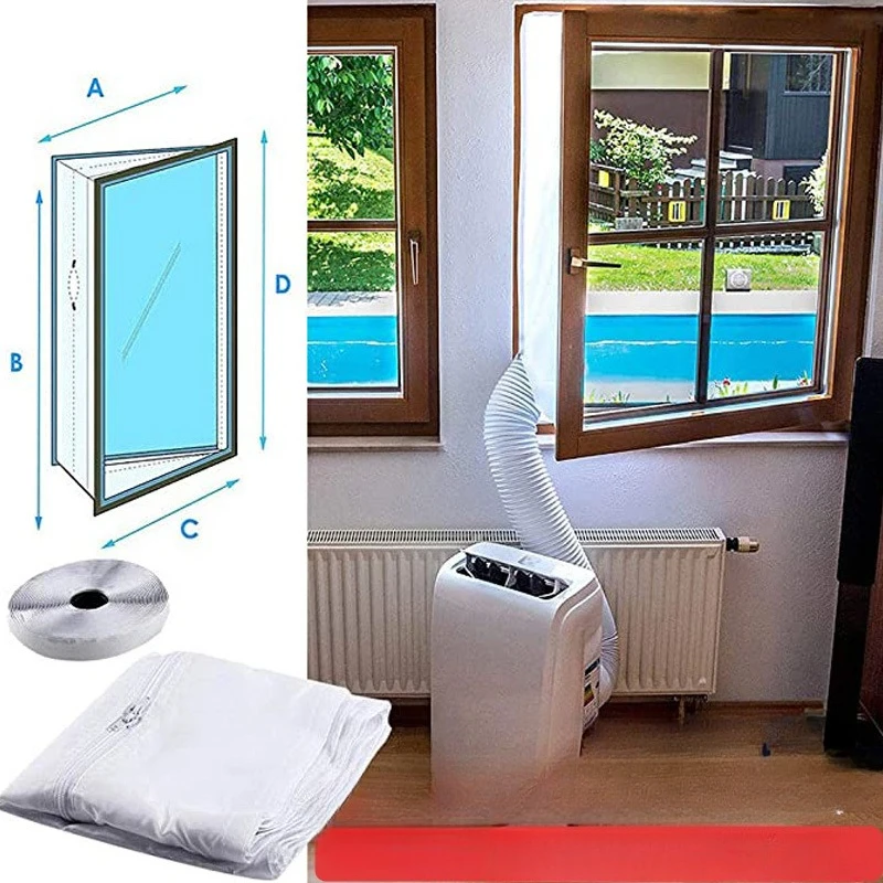 Mobile air conditioner cloth baffle soft cloth accessories sliding door window sealing windshield sealing cloth