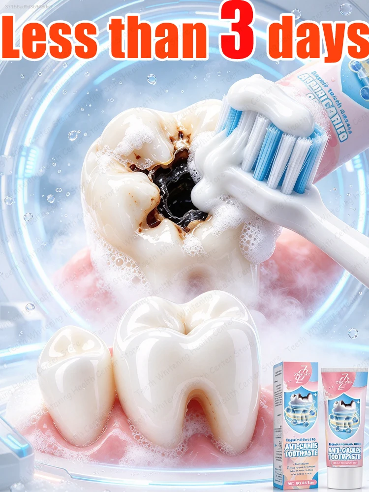 Whitening Toothpaste with Anti Cavity Formula Clean Stains Protect Enamel Fresh Mint Care