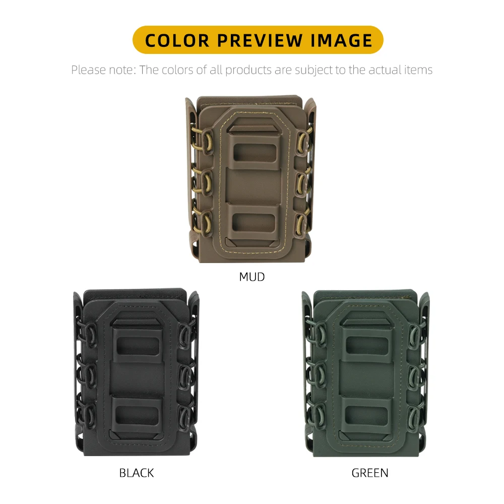BOOIU 1/3PCs/set Tactical Magazine Pouch for M4 5.56 7.62 9mm Molle Quick Release Mag TPR Holster Scorpion Adjustable Case Box