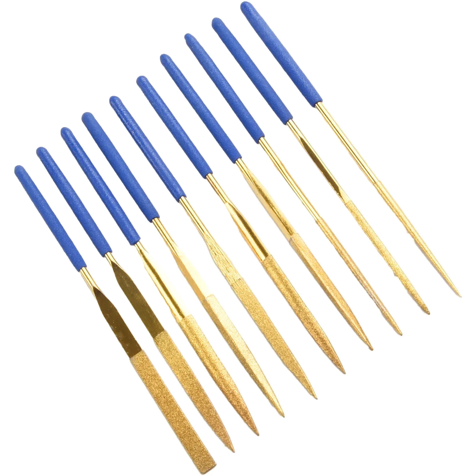 10pcs Diamond Coated Needle Files For Cutting Metal Marble Jade Manual DIY Wood Carving Grinding Abrasive Finishing Hand Tool