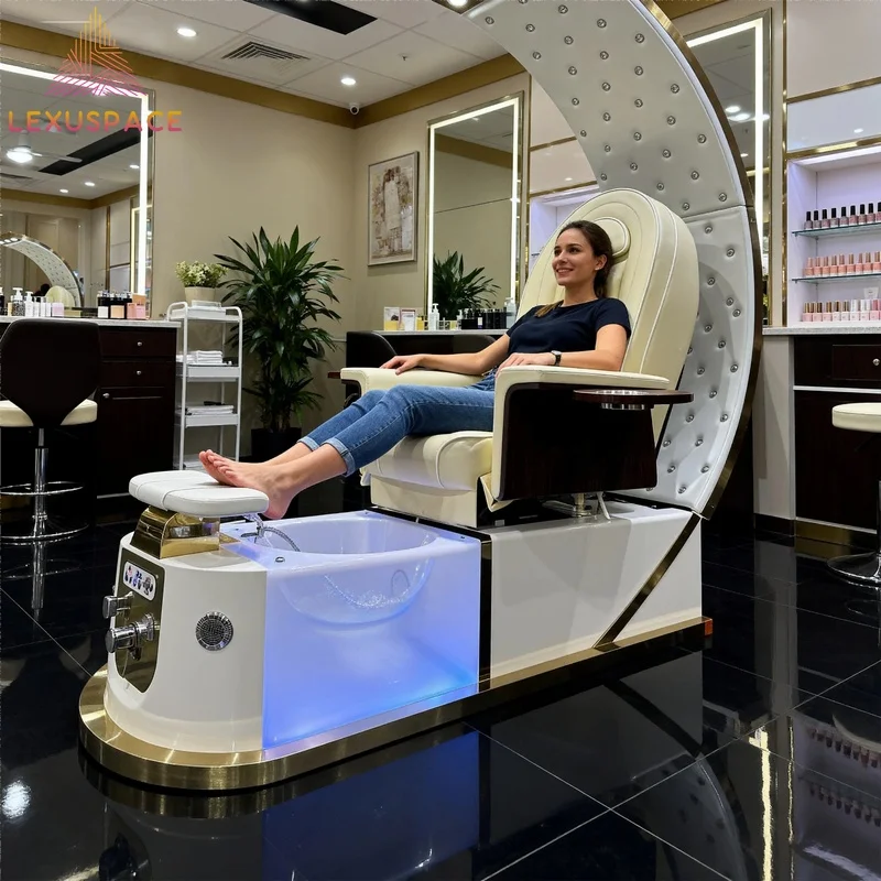 Unique Design Multifunctional Electric Reclining Seat Foot Spa Pedicure Chair Magnetic Jet Tub Automatic Drainage for Luxury