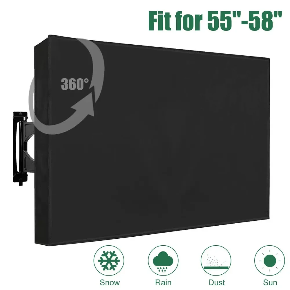 US- 55-58 inch Outdoor TV Cover Fitted Waterproof Weatherproof Television Protector