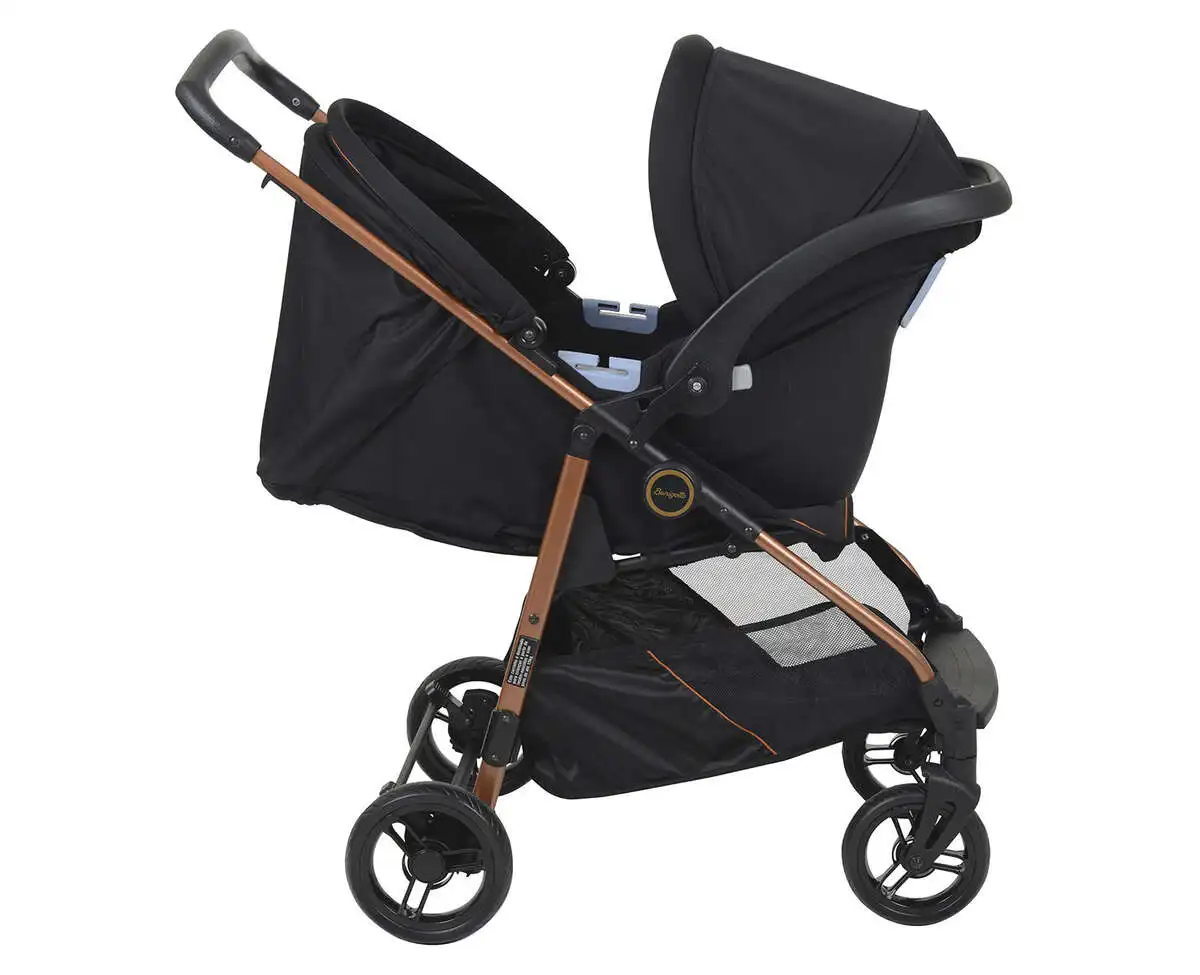 Baby Stroll with Comfort Baby, Lui Travel System Black Copper Burigotto