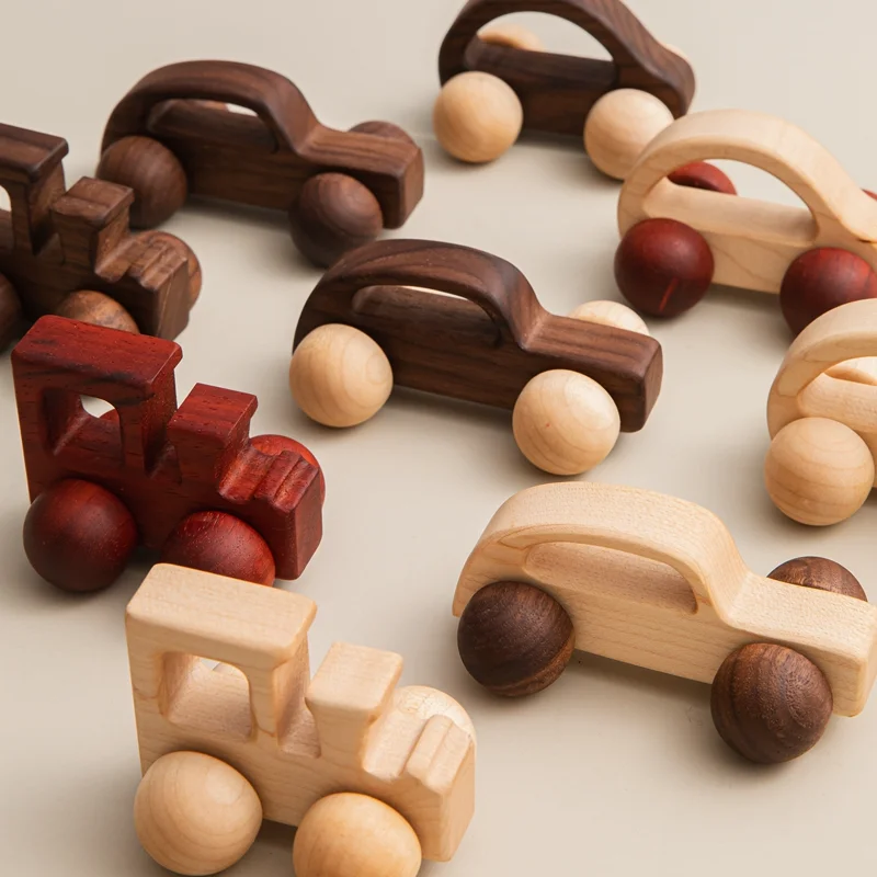

3Pcs/Set Baby Wooden Toys Car Blocks Cartoon Van Educational Montessori Toys Children Baby Teething Newborn Birthday Gift