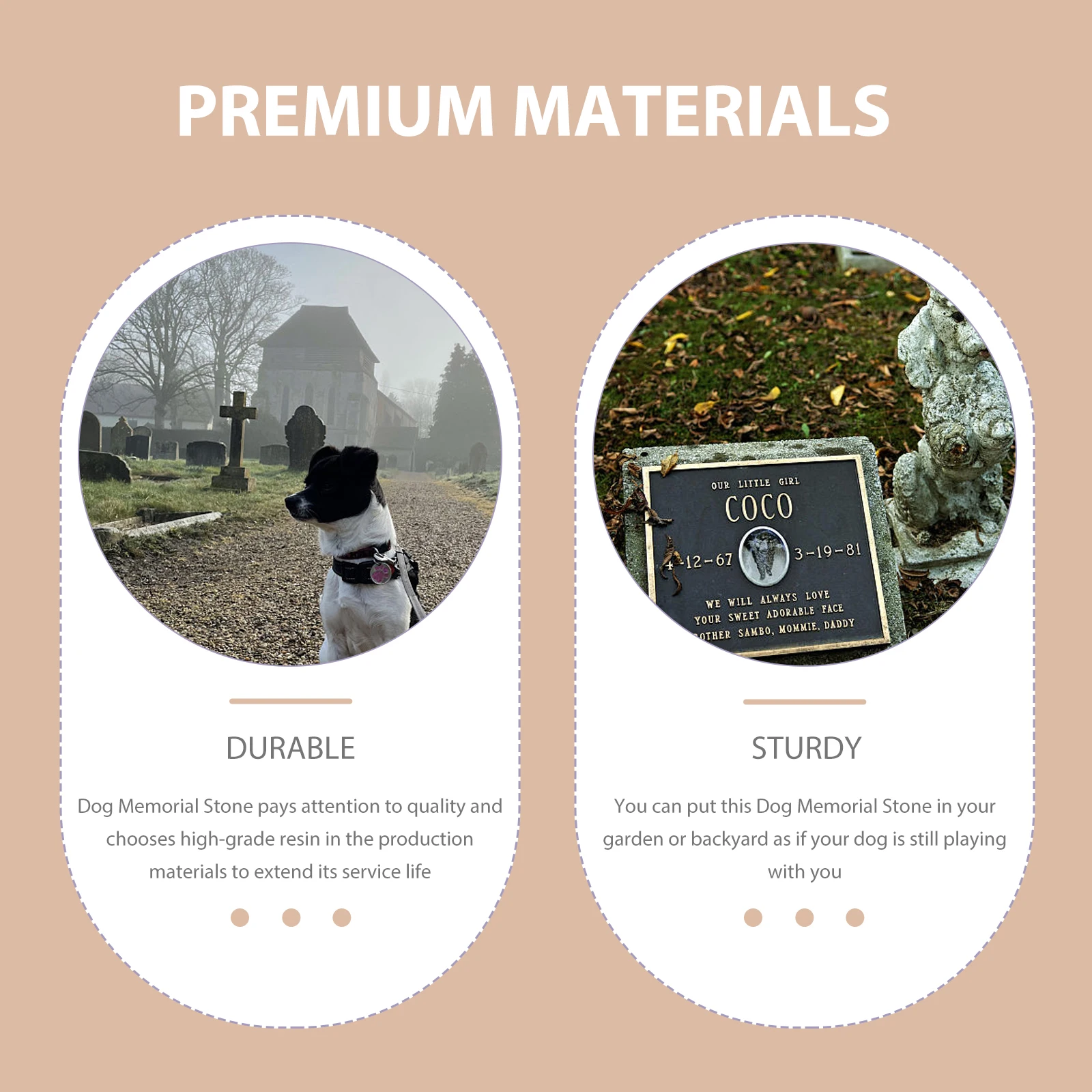 Dog Memorial Ornament Resin Pet Memorial Garden Stone Personalized Pet Gravestone Outdoor Dog Tribute Marker