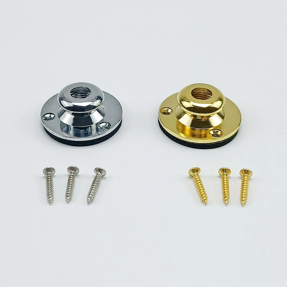 Brass Guitar output Input End Pin Jack Cover Acoustic Guitar Ukulele End Pin Jack Cover Silver Gold Black