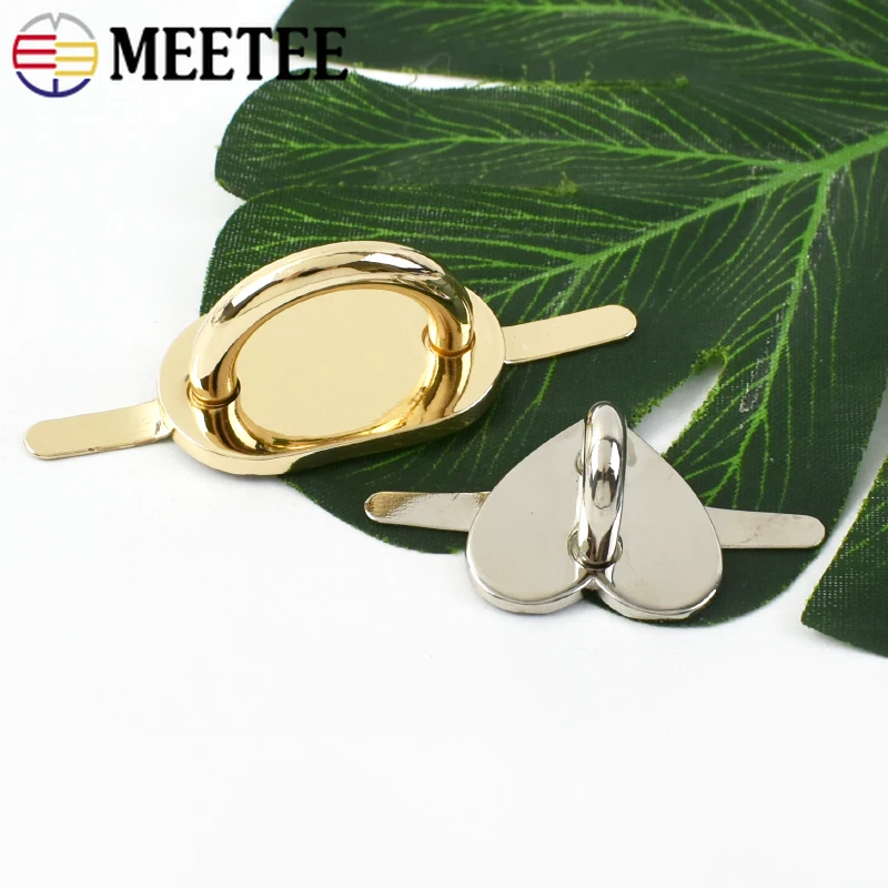 2/4/10Pcs Meetee Metal Heart D Ring Buckle Arch Bridge Connector Hook Bag Strap Side Clip Clasp Handle Decoration Clamp Hardware