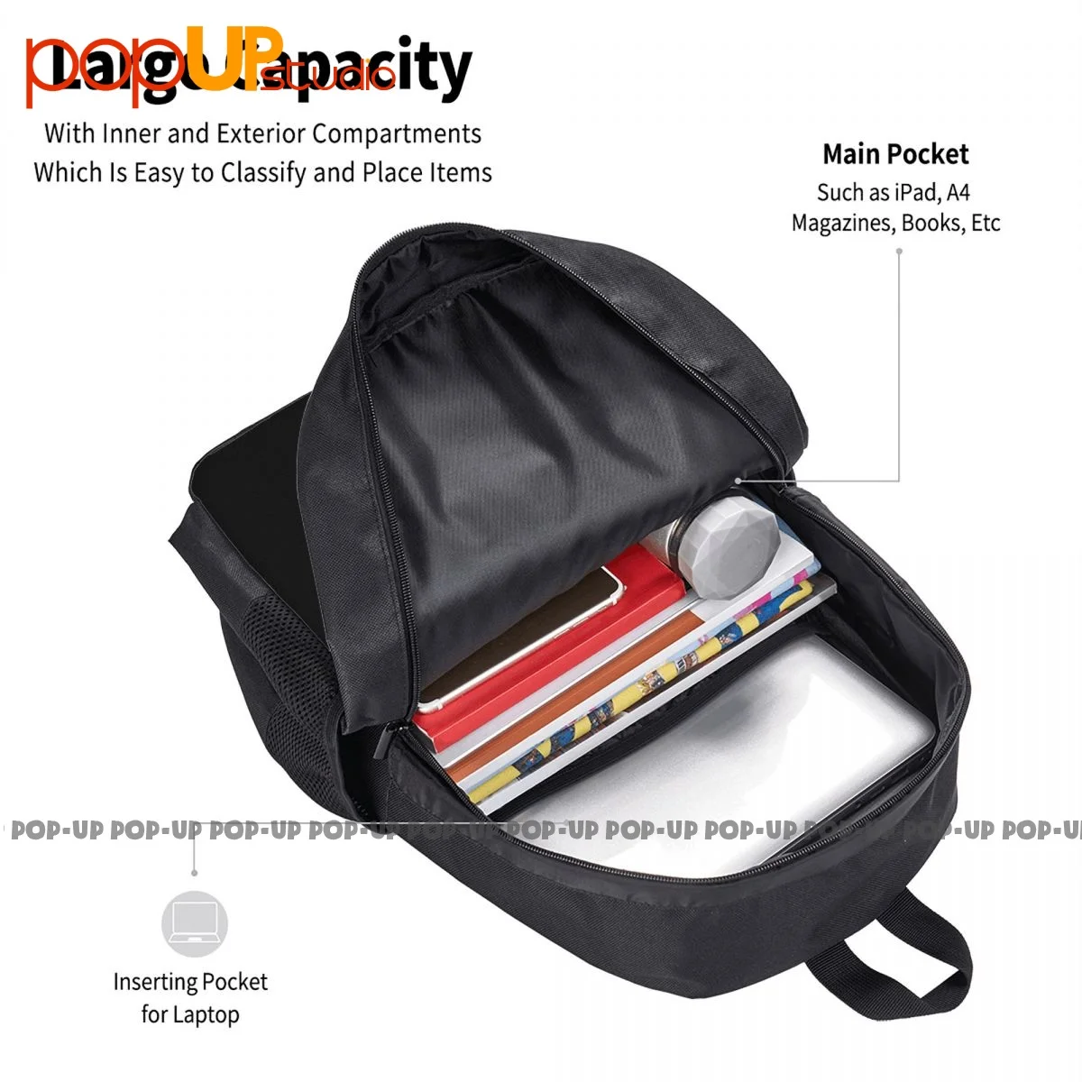 Swat Lapd Los Angeles Police Dep Tv Series S.W.A.T. Reboot Inspired Backpack Large Capacity Vintage Sports Style