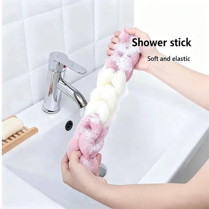 شبكة رغوة الإسفنج شرائط حمام كتلة اللون كرات حمام الكبار الظهر الجسم فرك منشفة الطين فرك