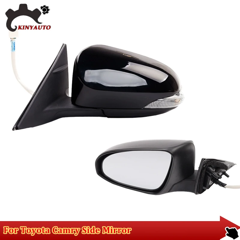 

For Toyota Camry 12-17 Side External Rearview Rear view Mirror Assembly Assy INCL Lens Signal Light Shell Frame Cover Holder