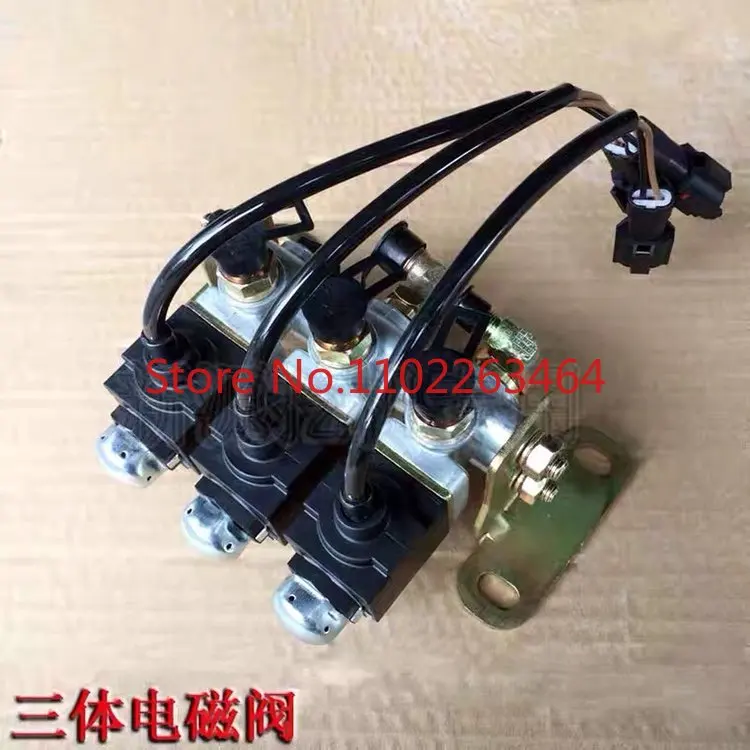 Xinyuan 65-7-8/75-8-9 mechanical wheeled excavator triple solenoid valve