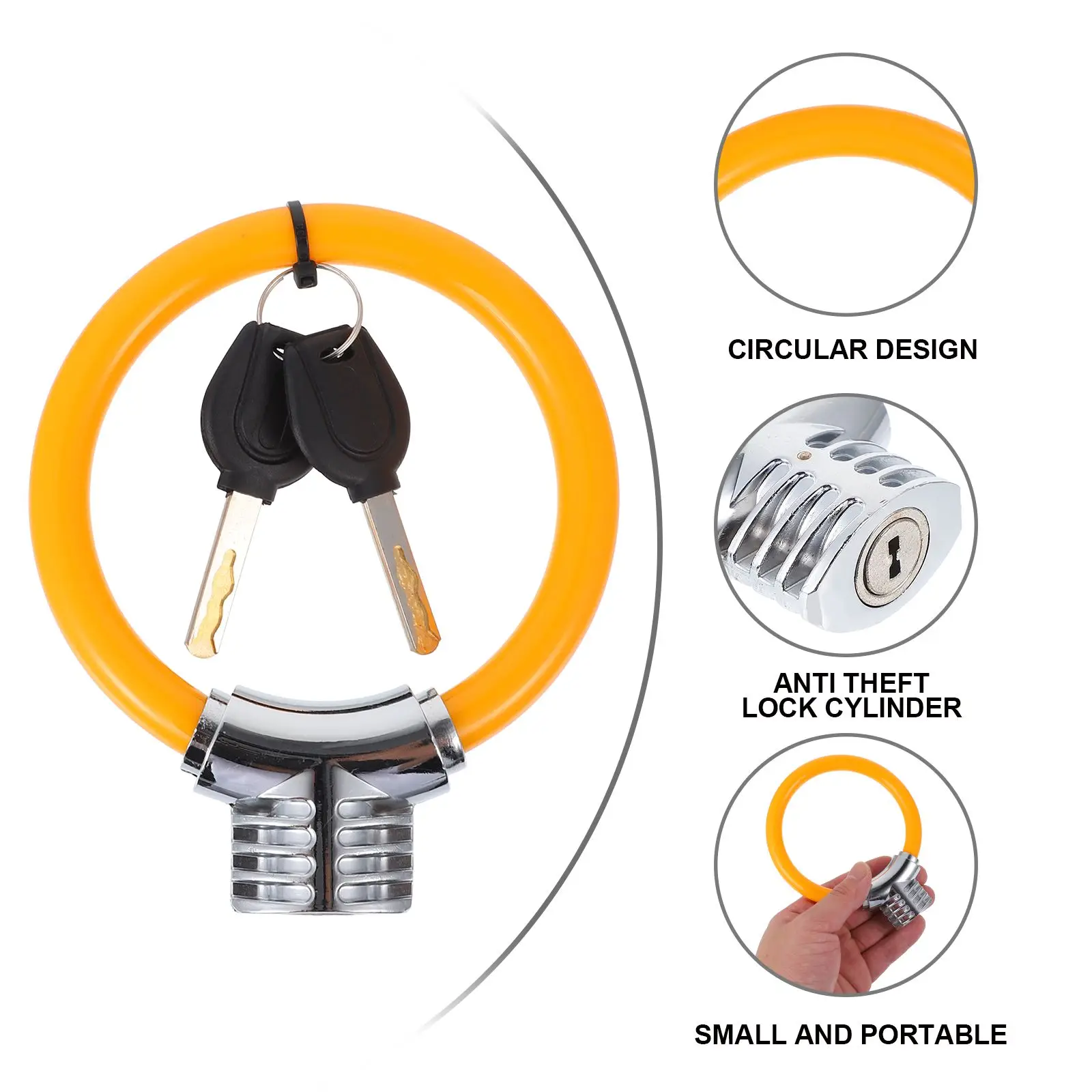 

Mini Bike Portable Steel Bike Security Cable Anti-Theft Lock Zinc Alloy Security Lock For Bicycle Motorbike Cycling