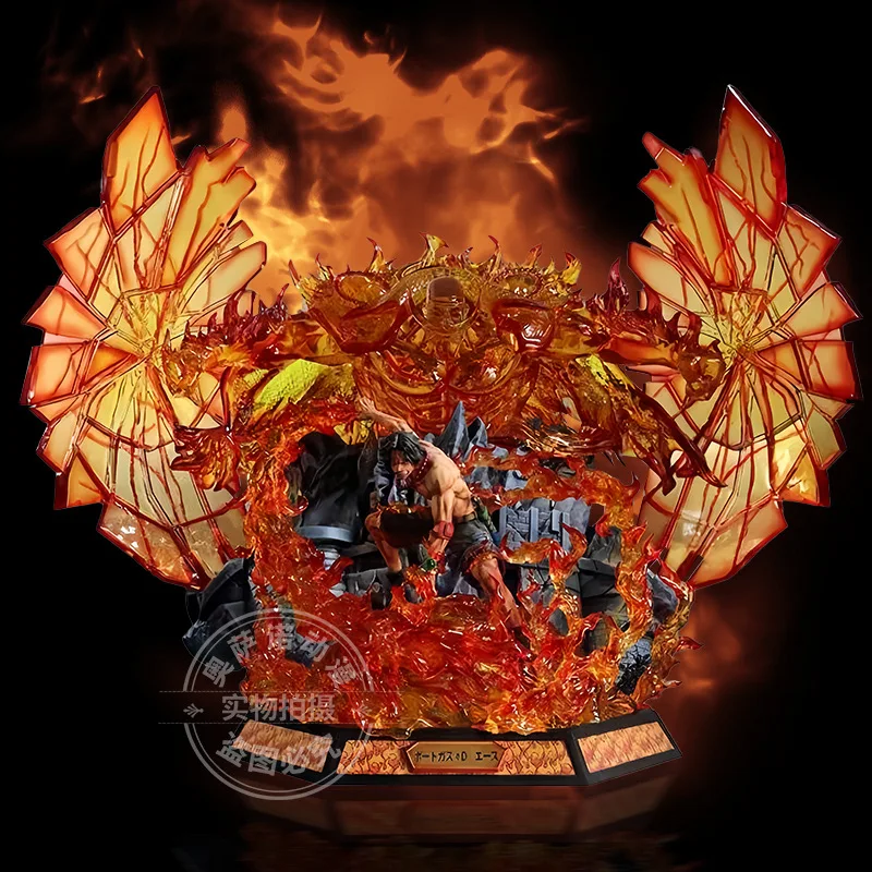 35 cm One Piece Edward Newgate Whitebeard Ace Portgas D Fire Fist Resin GK Statue Figur Anime Geschenk Sammlerstück Modell Dekor