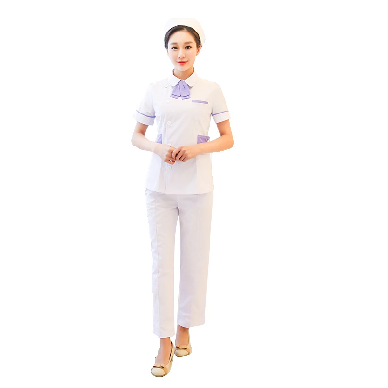 Korean slim nurse dress separate female doctor nurse clinic white coat drugstore beauty salon white coat work clothes