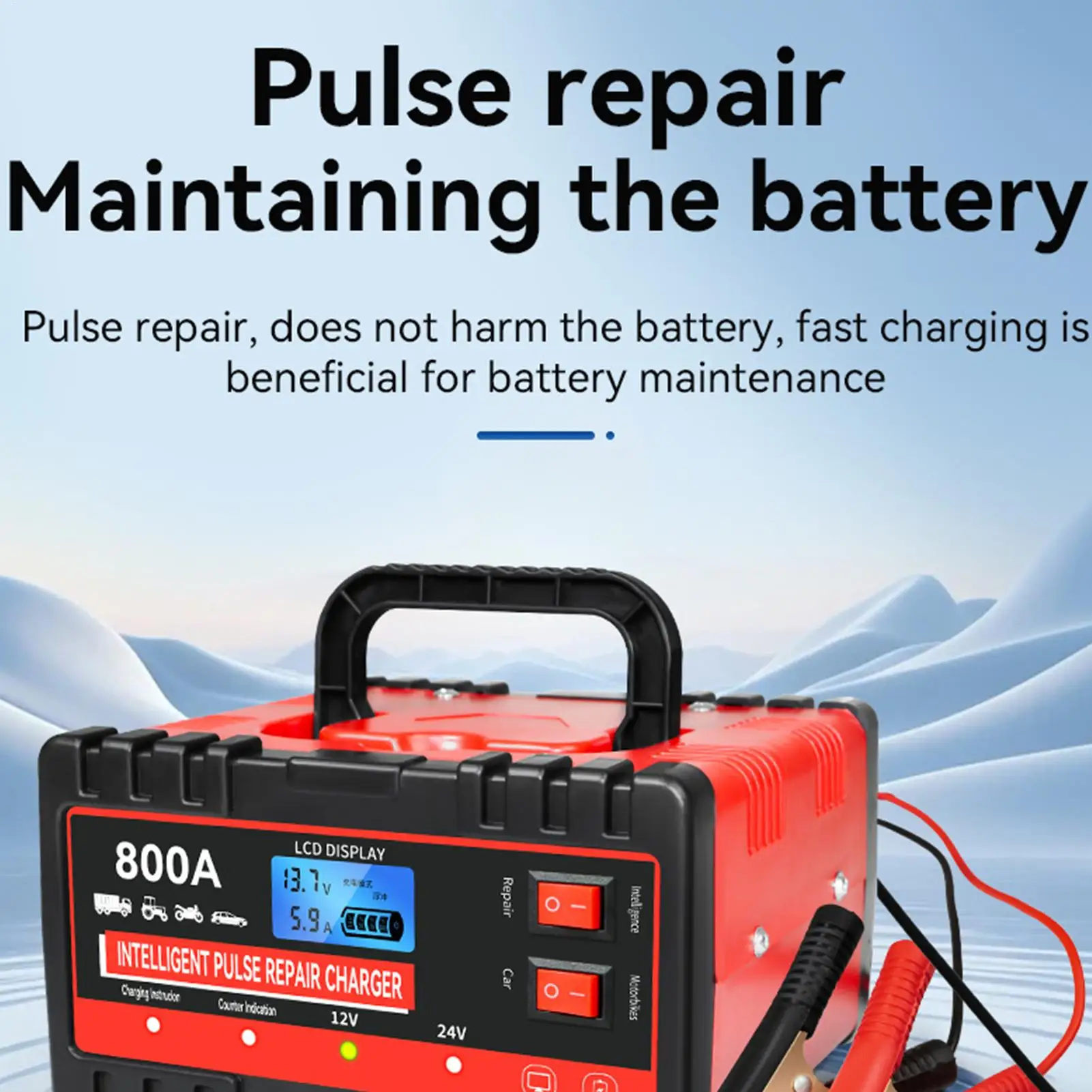 

Умное автомобильное зарядное устройство 12 В 24 В, аксессуары для обслуживания автомобильных грузовиков, обслуживание транспортных средств, быстрая зарядка, дорожное путешествие