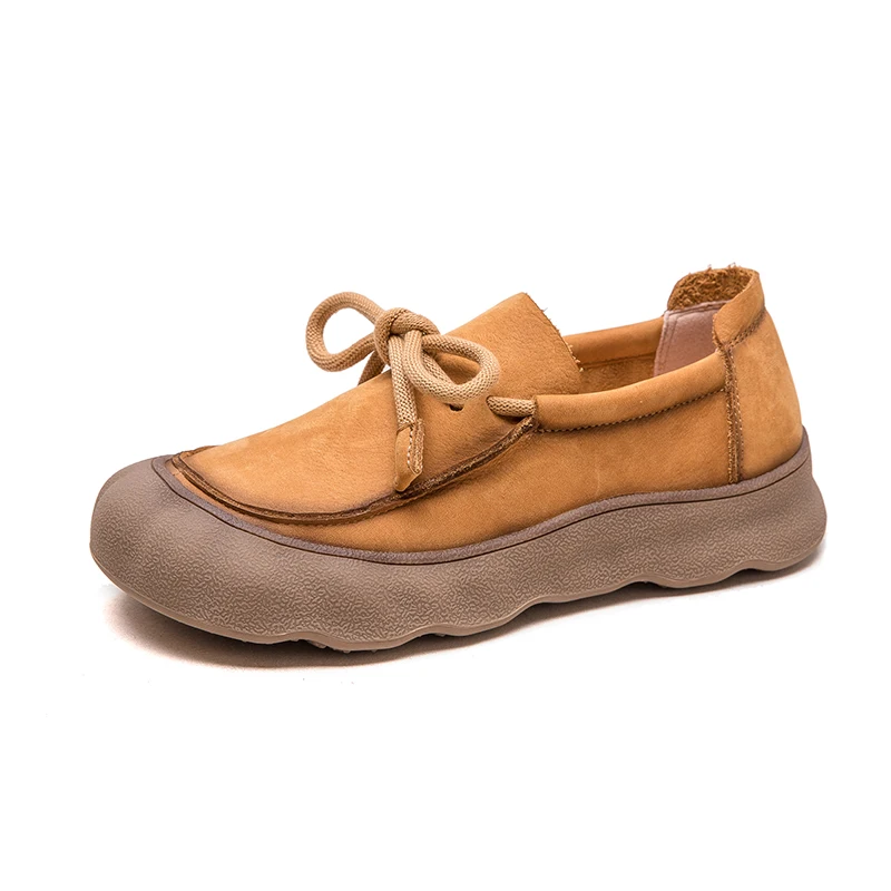 

AIYUQI Women's Sneakers Genuine Leather 2025 New Non-Slip Women German training shoes Large Size Lace-Up female Loafers